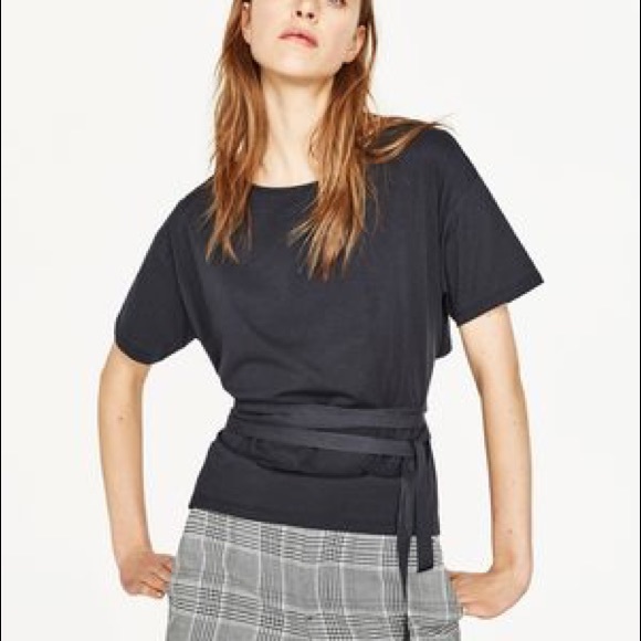 Zara Tops - Zara Open-back T-shirt Size- S